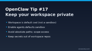 OpenClaw Tip #18 featured image: tighten gateway file permissions