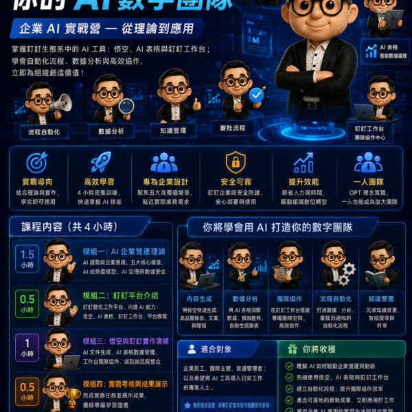 Build Your AI Digital Workforce in 4 Hours! Enterprise AI Bootcamp — Co-developed with Alibaba Group DingTalk AI Research Institute