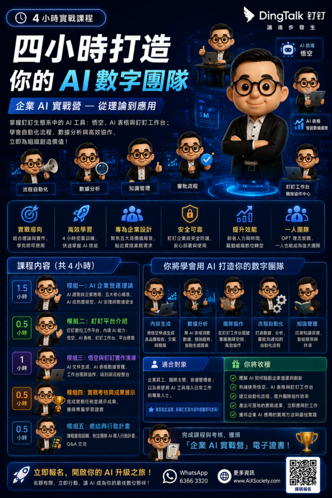 Build Your AI Digital Workforce in 4 Hours! Enterprise AI Bootcamp — Co-developed with Alibaba Group DingTalk AI Research Institute
